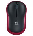 Мышь Logitech M185 dark red wireless USB